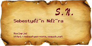 Sebestyén Nóra névjegykártya